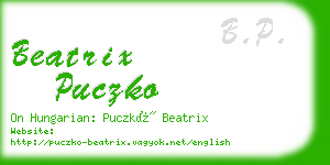 beatrix puczko business card